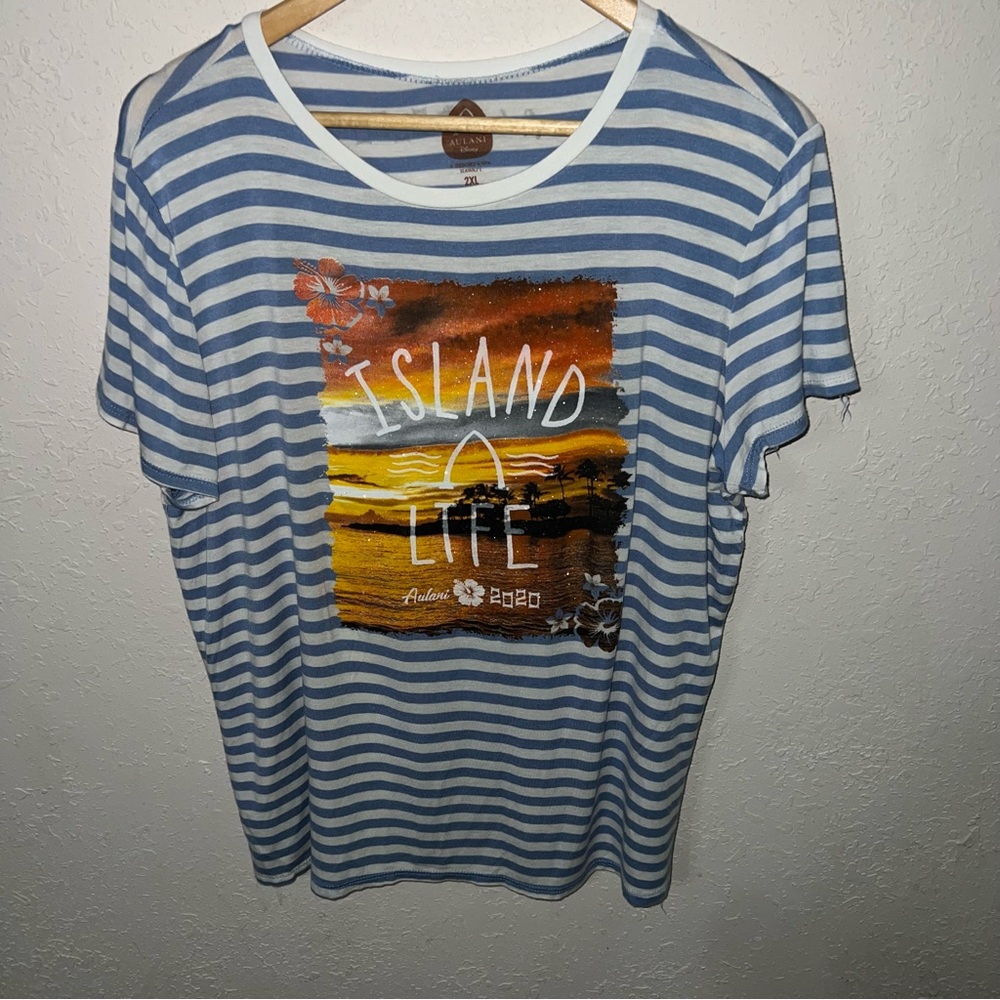 Disney Shirt Aulani Resort Hawaii 2020 Island Life Sunset Graphic Tee Size 1X